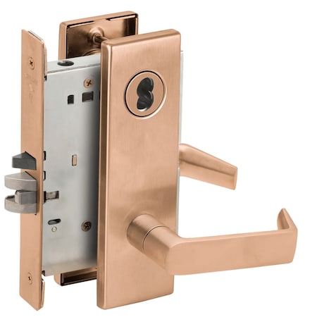 Schlage Grade 1 Classroom Security Mortise Lock, SFIC Prep Less Core, 06 Lever, N Escutcheon, Satin Bronze C L9071B 06N 612
